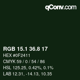 Color code: RGB 15.1 36.8 17 | qconv.com