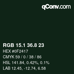 カラーコード: RGB 15.1 36.8 23 | qconv.com
