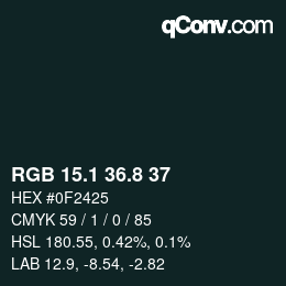 Farbcode: RGB 15.1 36.8 37 | qconv.com