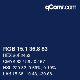 Color code: RGB 15.1 36.8 83 | qconv.com