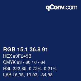 カラーコード: RGB 15.1 36.8 91 | qconv.com