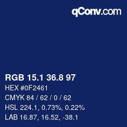 Color code: RGB 15.1 36.8 97 | qconv.com