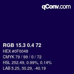 カラーコード: RGB 15.3 0.4 72 | qconv.com