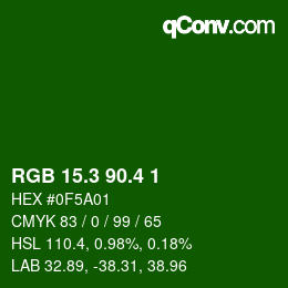カラーコード: RGB 15.3 90.4 1 | qconv.com