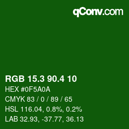 カラーコード: RGB 15.3 90.4 10 | qconv.com
