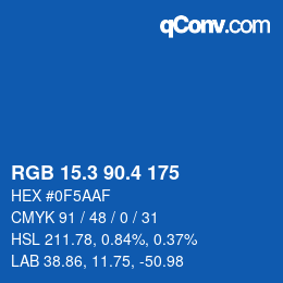 カラーコード: RGB 15.3 90.4 175 | qconv.com