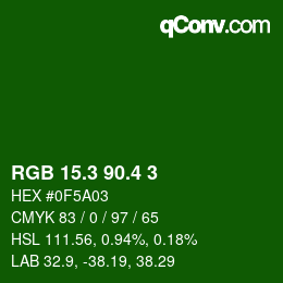 カラーコード: RGB 15.3 90.4 3 | qconv.com