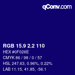 カラーコード: RGB 15.9 2.2 110 | qconv.com