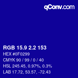カラーコード: RGB 15.9 2.2 153 | qconv.com