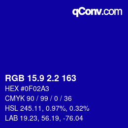 カラーコード: RGB 15.9 2.2 163 | qconv.com