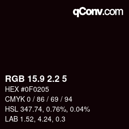 Color code: RGB 15.9 2.2 5 | qconv.com