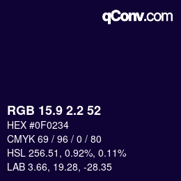 Farbcode: RGB 15.9 2.2 52 | qconv.com