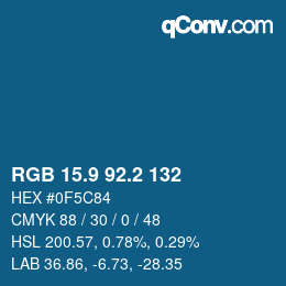 Color code: RGB 15.9 92.2 132 | qconv.com