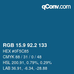 Color code: RGB 15.9 92.2 133 | qconv.com