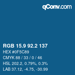 Color code: RGB 15.9 92.2 137 | qconv.com
