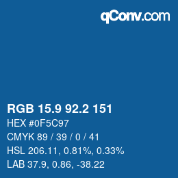 Color code: RGB 15.9 92.2 151 | qconv.com