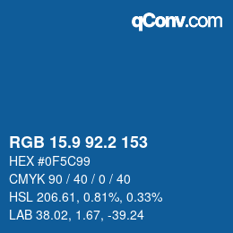 Color code: RGB 15.9 92.2 153 | qconv.com
