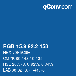 Color code: RGB 15.9 92.2 158 | qconv.com