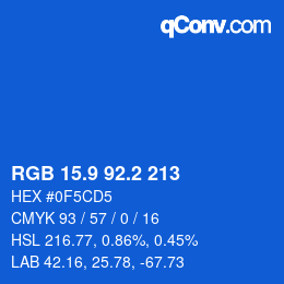 Color code: RGB 15.9 92.2 213 | qconv.com