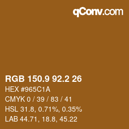 Color code: RGB 150.9 92.2 26 | qconv.com