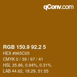 Color code: RGB 150.9 92.2 5 | qconv.com