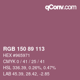 Farbcode: RGB 150 89 113 | qconv.com