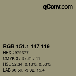 カラーコード: RGB 151.1 147 119 | qconv.com