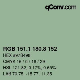 Color code: RGB 151.1 180.8 152 | qconv.com