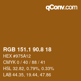 Color code: RGB 151.1 90.8 18 | qconv.com