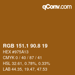 Color code: RGB 151.1 90.8 19 | qconv.com