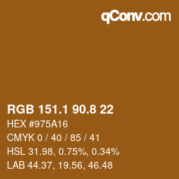 Color code: RGB 151.1 90.8 22 | qconv.com