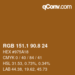 Farbcode: RGB 151.1 90.8 24 | qconv.com