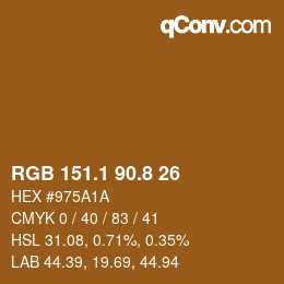 Farbcode: RGB 151.1 90.8 26 | qconv.com
