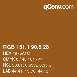 Color code: RGB 151.1 90.8 28 | qconv.com