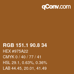 Color code: RGB 151.1 90.8 34 | qconv.com
