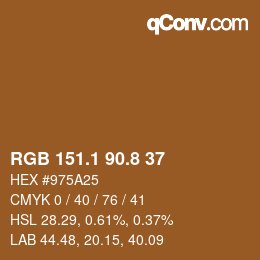 Color code: RGB 151.1 90.8 37 | qconv.com