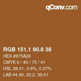 Color code: RGB 151.1 90.8 38 | qconv.com