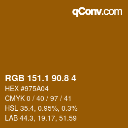 Color code: RGB 151.1 90.8 4 | qconv.com