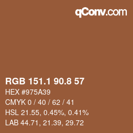 Color code: RGB 151.1 90.8 57 | qconv.com