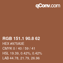 Color code: RGB 151.1 90.8 62 | qconv.com