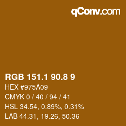 Color code: RGB 151.1 90.8 9 | qconv.com