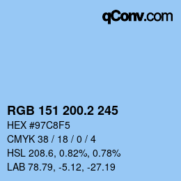 Color code: RGB 151 200.2 245 | qconv.com