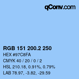 Color code: RGB 151 200.2 250 | qconv.com
