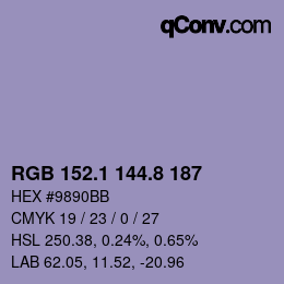 Color code: RGB 152.1 144.8 187 | qconv.com