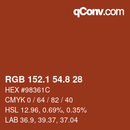 Color code: RGB 152.1 54.8 28 | qconv.com