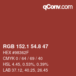 Color code: RGB 152.1 54.8 47 | qconv.com