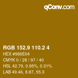Color code: RGB 152.9 110.2 4 | qconv.com