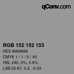 Color code: RGB 152 152 153 | qconv.com