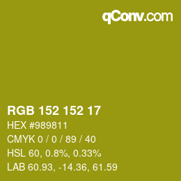 Color code: RGB 152 152 17 | qconv.com