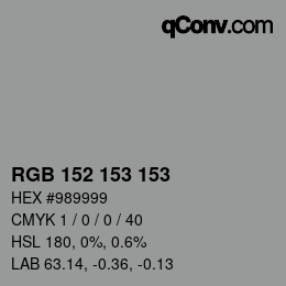 Color code: RGB 152 153 153 | qconv.com